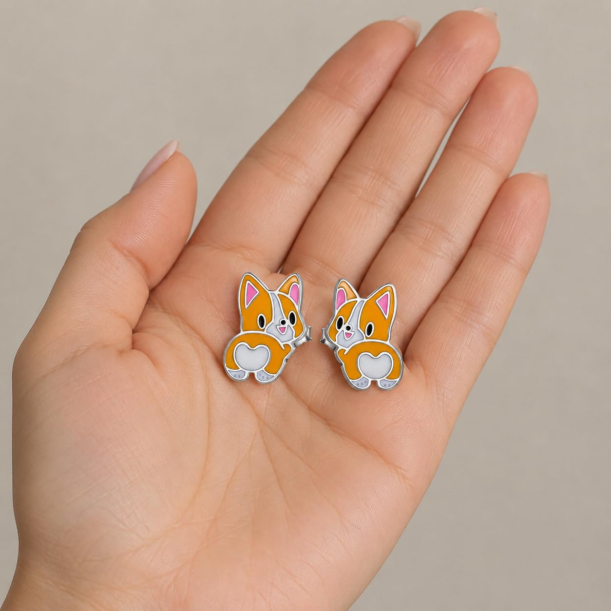 Dog Lovers' Earrings, Different Dog Breed Stud Earrings with Crystals, Rose Gold and Silver Tone - Party, Birthday, or Christmas Gift
