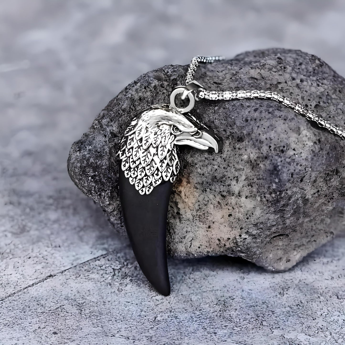 SUPAC Bald Eagle Triangle Pendant Necklace - Fashion-Forward Hip Hop Style - Durable & Bold Accessories for Men - Gift Idea for Every Occasion