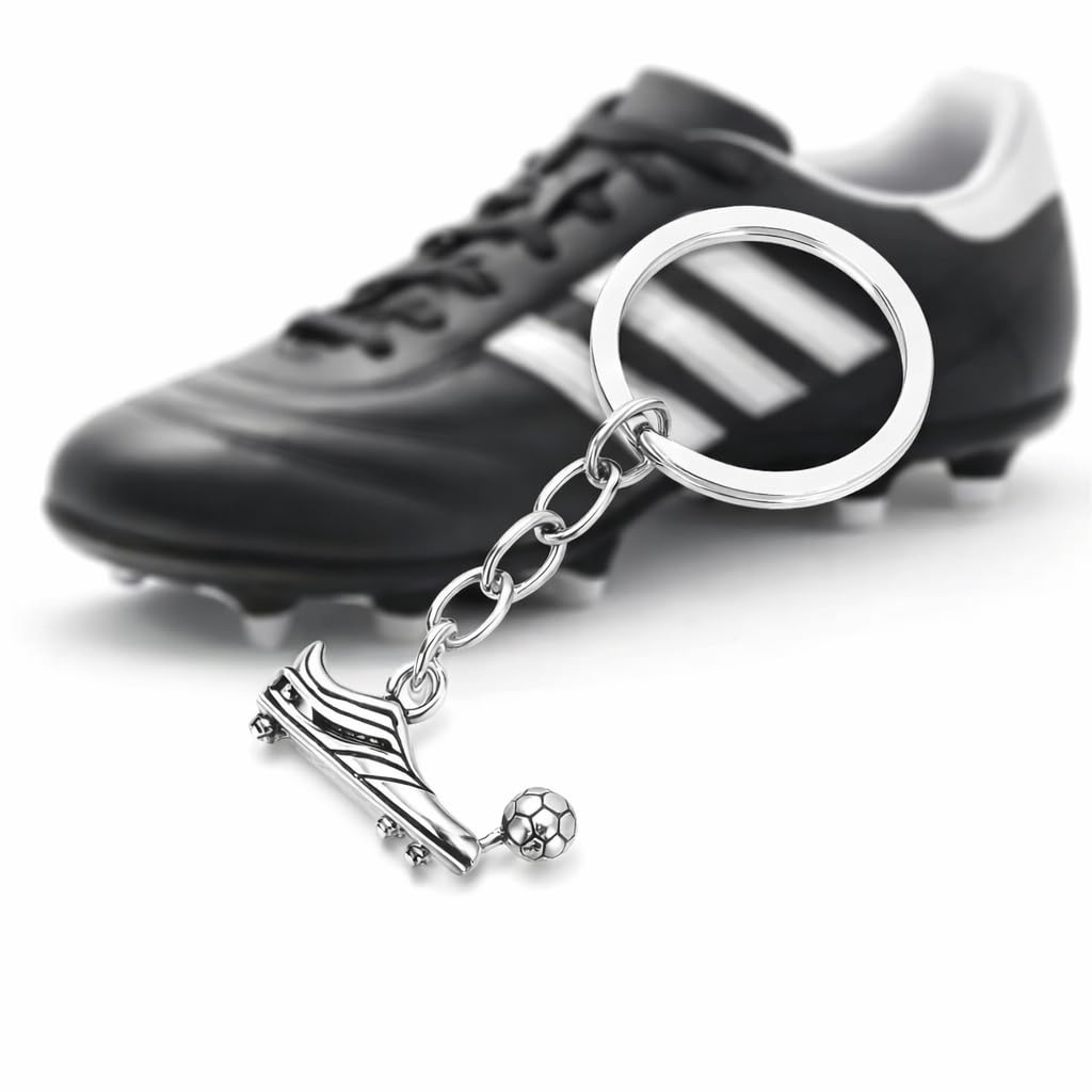 Soccer Cleats and Ball Silver or Gold Necklace – Show Your Love for the Beautiful Game!", - Score Style Points On and Off the Field! Stainless Steel Soccer Fan Pendant - Hip-Hop Street Style Necklace, Durable & Fashion-Forward SUPAC