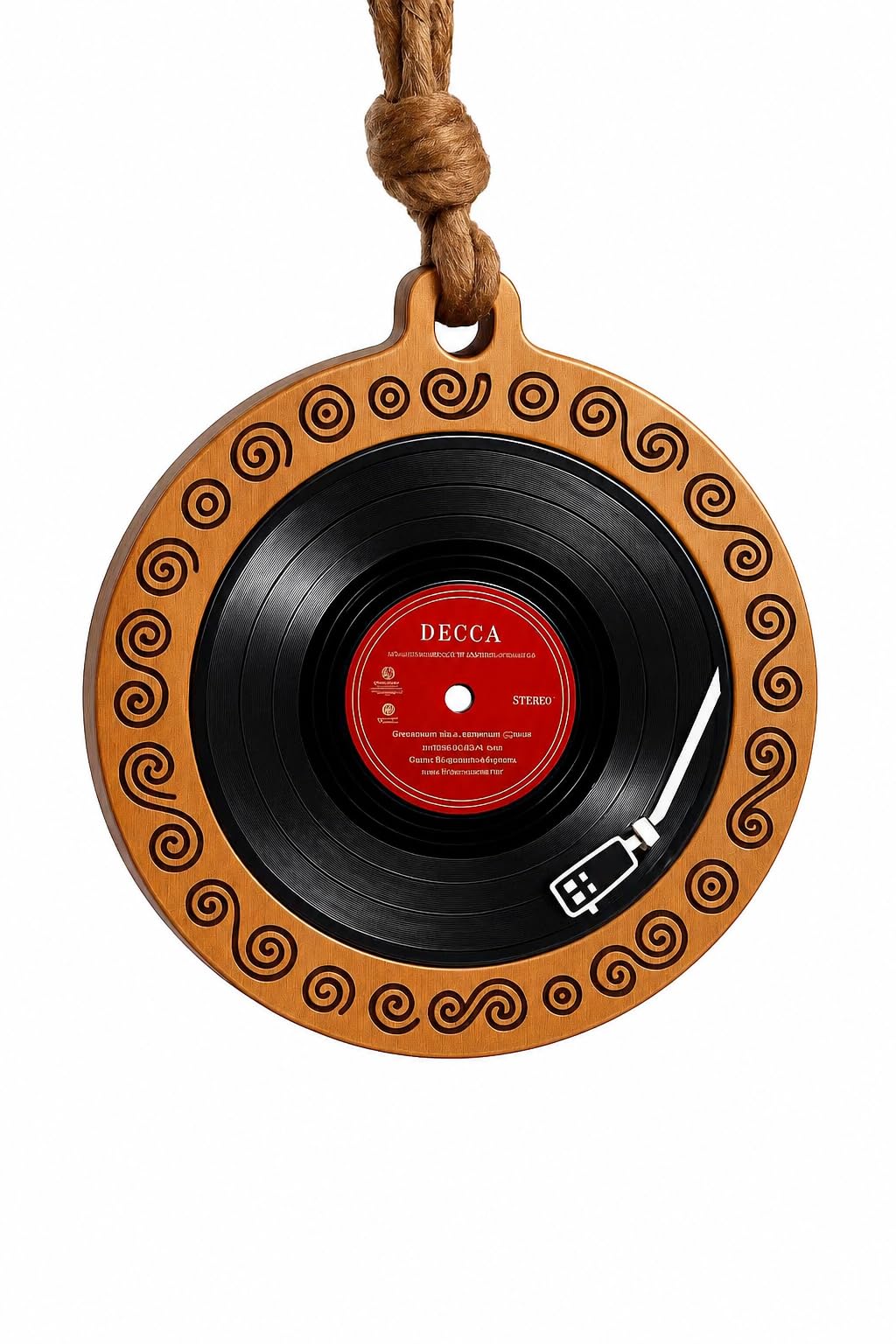 SUPAC Unique Music Record Pendant Necklace - Avant-Garde Fashion Accessory, Eye-Catching Design for Men and Women - Birthday, Christmas Gift or Personalized Jewelry