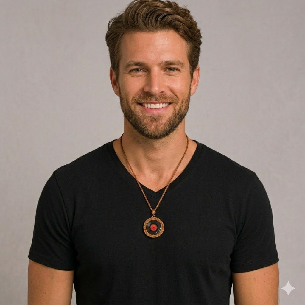 SUPAC Unique Music Record Pendant Necklace - Avant-Garde Fashion Accessory, Eye-Catching Design for Men and Women - Birthday, Christmas Gift or Personalized Jewelry