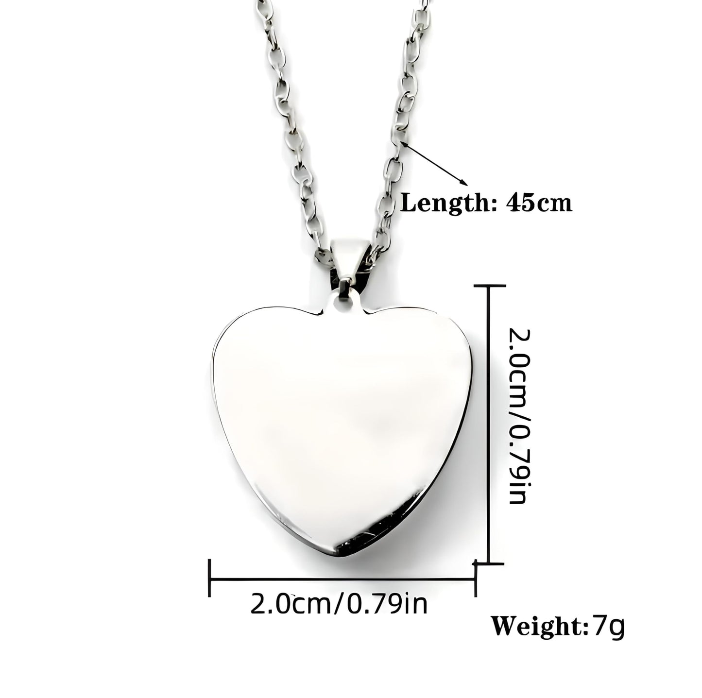 SUPAC Heart-Shaped Pony Necklace, Cute Animal Glass Pendant with Stainless Steel Chain- Christmas, Holiday, or Birthday Gift