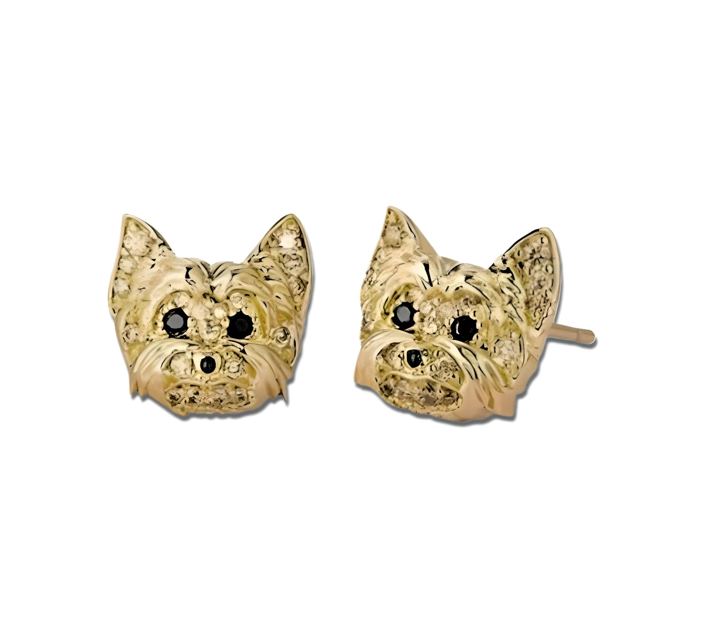 Dog Lovers' Earrings, Different Dog Breed Stud Earrings with Crystals, Rose Gold and Silver Tone - Party, Birthday, or Christmas Gift