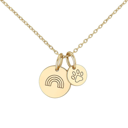 1pc Exquisite Rainbow Bridge Pet Memorial Pendant Necklace - Beautifully Crafted for Both Women & Men to Cherish Loving Memories - Memorial Jewelry with Adjustable Chain - Cat & Dog Memorial Gifts