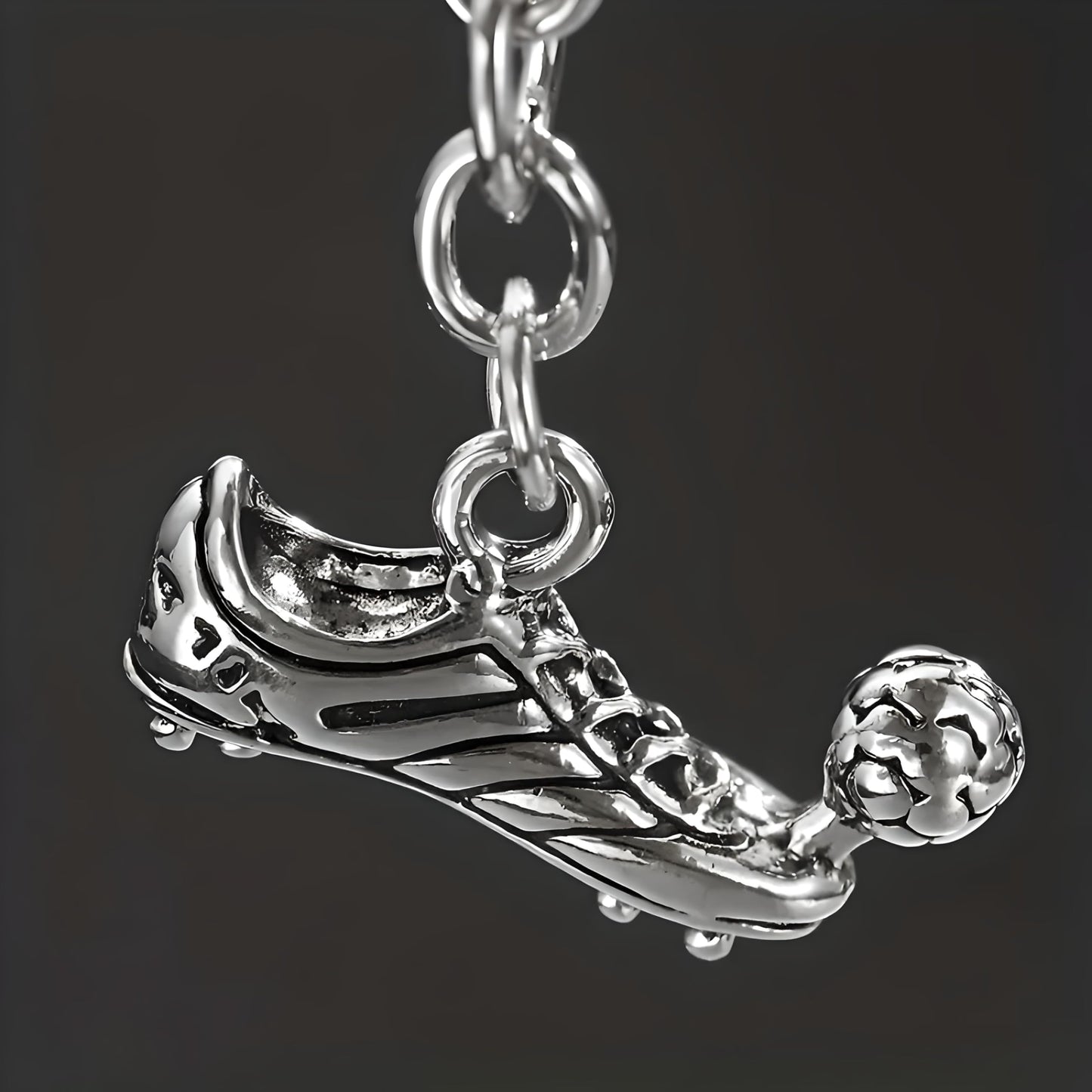 Soccer Cleats and Ball Silver or Gold Necklace – Show Your Love for the Beautiful Game!", - Score Style Points On and Off the Field! Stainless Steel Soccer Fan Pendant - Hip-Hop Street Style Necklace, Durable & Fashion-Forward SUPAC