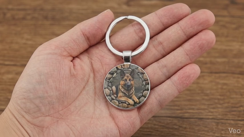 German Shepard Keychain